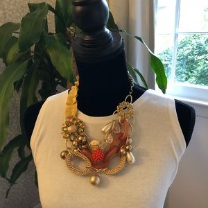 Anthro beaded/bejeweled statement necklace